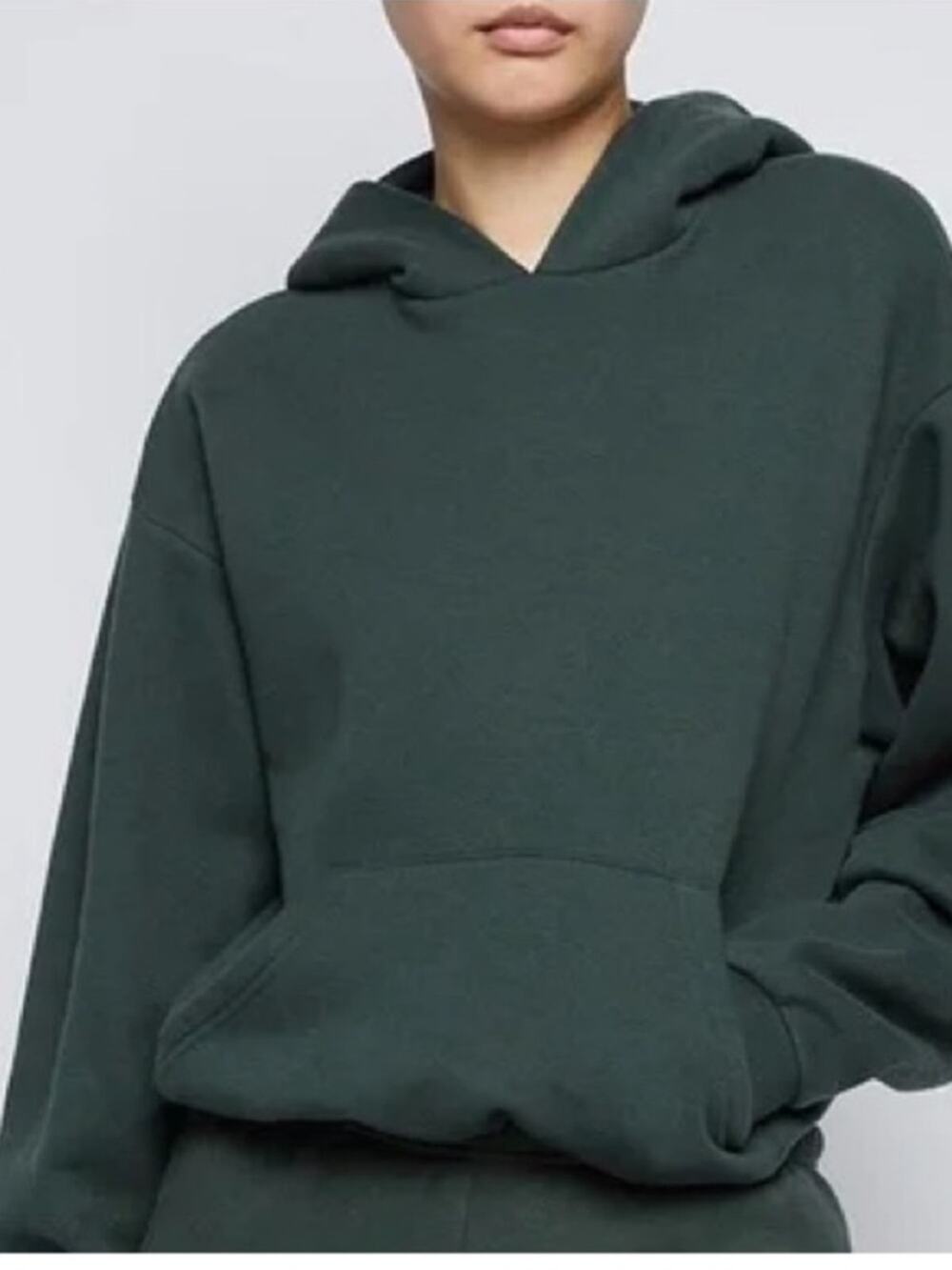 SKIMS Cozy Pullover Hoodie in Dark Green